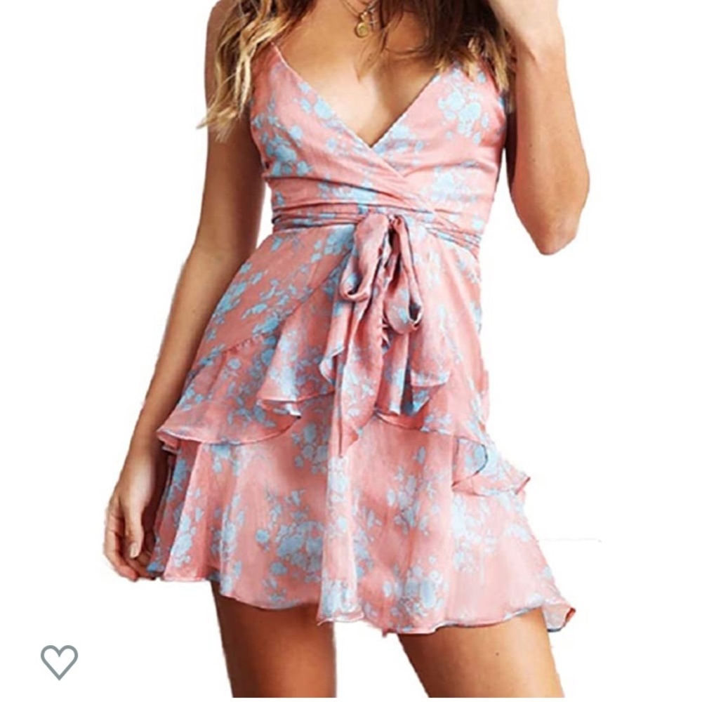 Pink floral dress